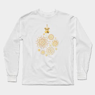 Christmas. Snowflakes and Christmas toy Long Sleeve T-Shirt